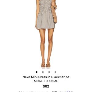 Neve Strapless Mini Dress in Black Stripe